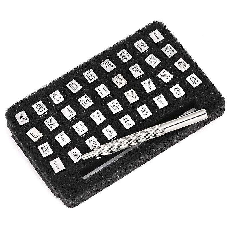 Capital Letters and Numbers Stamp Set, 6mm Leather Craft(6.5mm-36pcs)