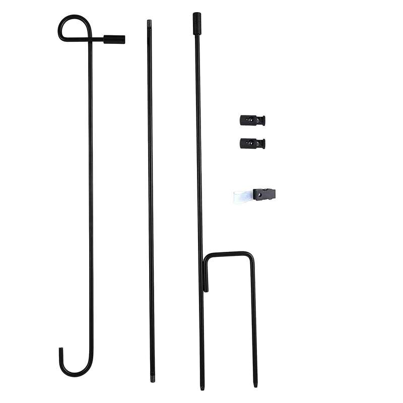 Garden Flag Stand Metal Garden Flag Pole Holder with Flag Stopper
