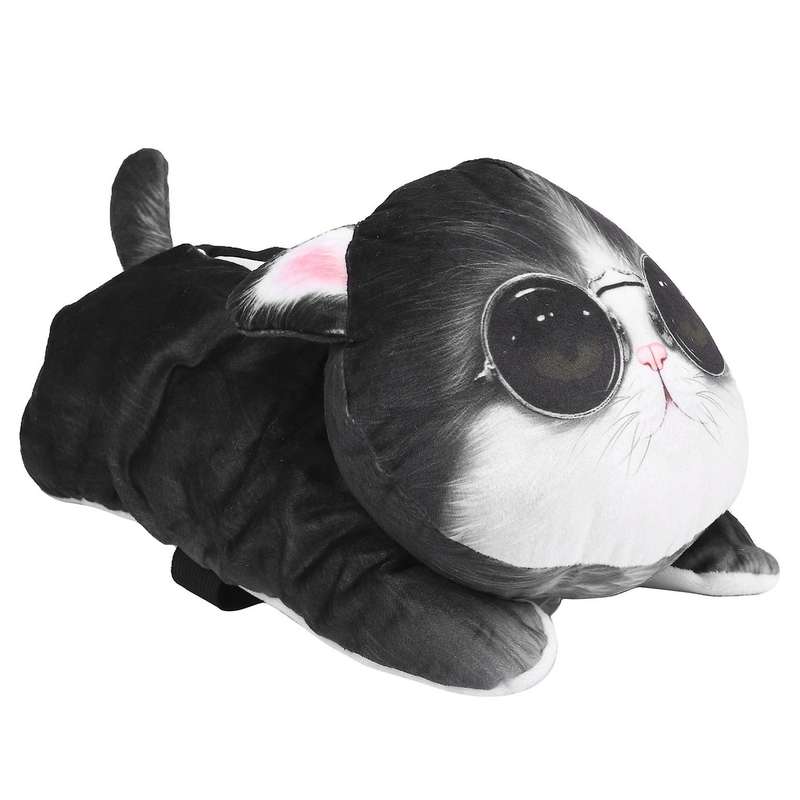 Car Tissue Box,plush Elasticity Soft Cute Car Armrest Box(cat)