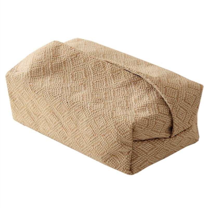 Large Cotton Linen Cloth Art Tissue Box Simple Paper Box(c)