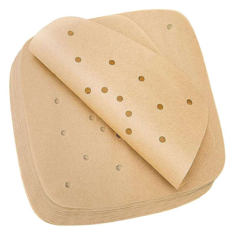 200pcs Oven Baking Paper Steamer Paper Kitchen Paper 8.5 Inches,brown