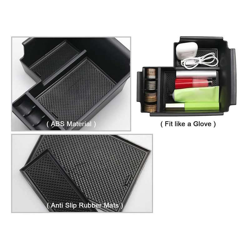 Central Console Armrest Storage Box Holder Tray for Kia Forte 20-21