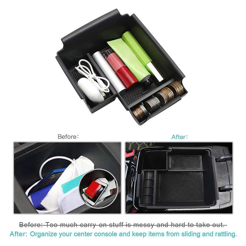 Central Console Armrest Storage Box Holder Tray for Kia Forte 20-21