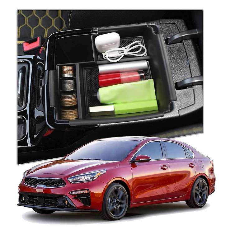 Central Console Armrest Storage Box Holder Tray for Kia Forte 20-21