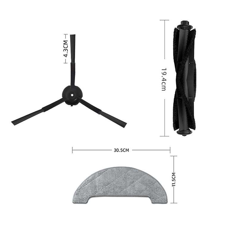 Main Side Brush Filter Mop Cloth for Uoni V980 Max Robotic Vacuum