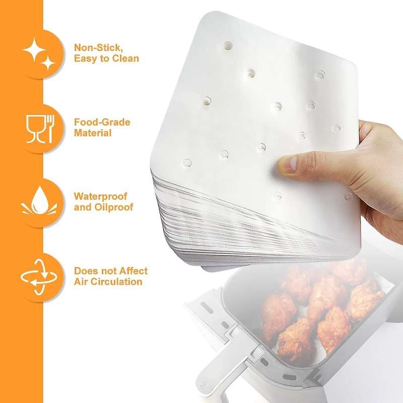 200 Pcs Fryer Paper Air Fryer Parchment Paper Liners for Ninja Dz201