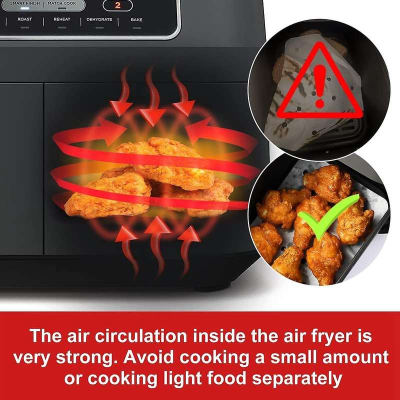 200 Pcs Fryer Paper Air Fryer Parchment Paper Liners for Ninja Dz201