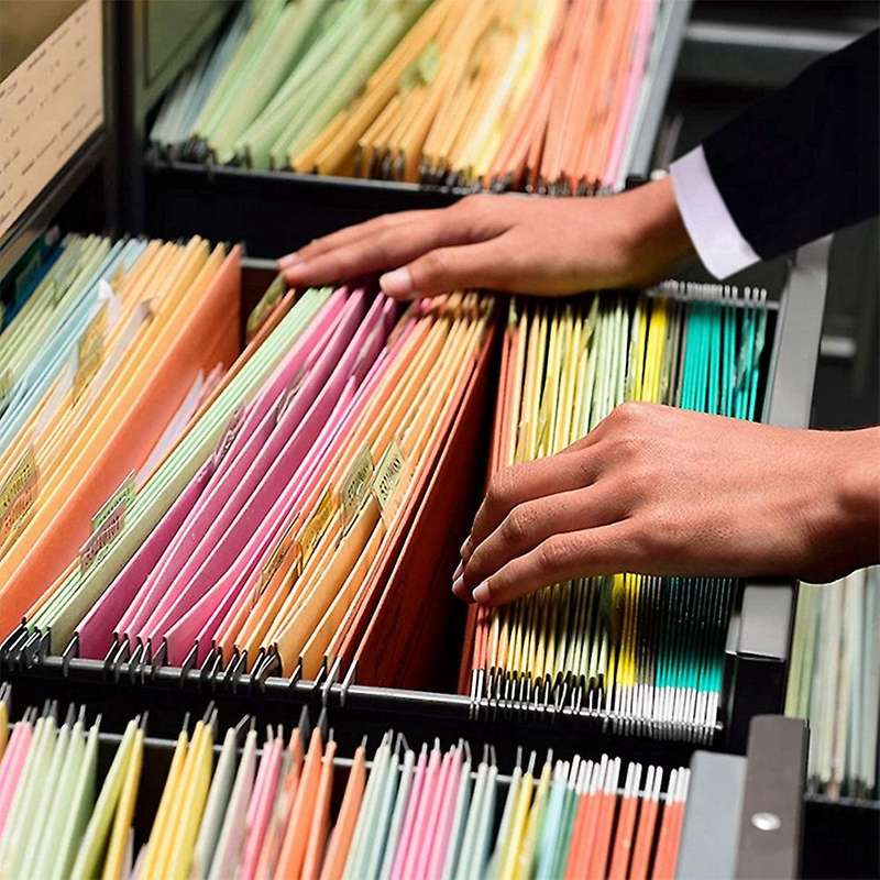 120 Sets Multicolor Hanging File Folder Tabs with Blank Inserts