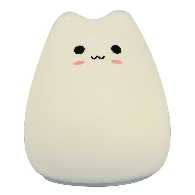 Cartoon Shaped Pat Light Lamp Soft Silicone Nightlightstay Cute Cat
