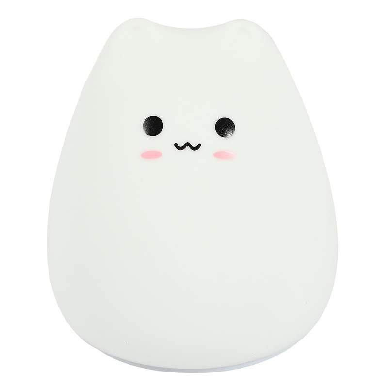 Cartoon Shaped Pat Light Lamp Soft Silicone Nightlightstay Cute Cat