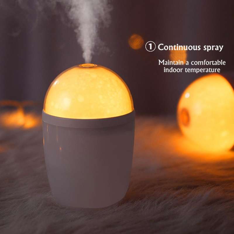 Cool Mist Usb Humidifier with Adjustable Mist Mode, 280ml Auto ,white