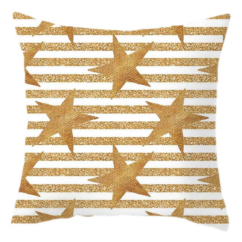 4pieces Gilt Pattern Digital Printing Pillowcase Sofa Car Home Decor Gold