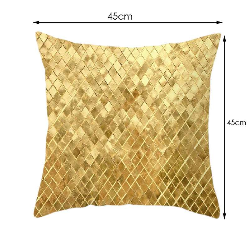 4pieces Gilt Pattern Digital Printing Pillowcase Sofa Car Home Decor Gold