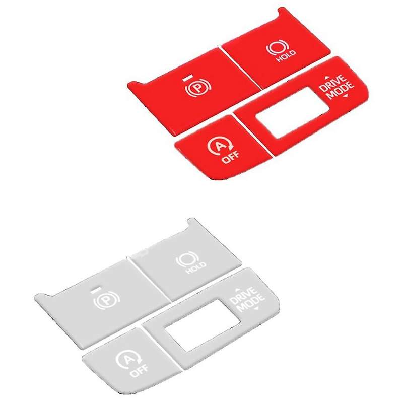 4pcs for Toyota Harrier Venza Gear Handbrake Button Sticker,red