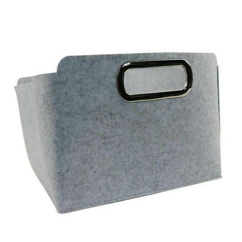 Desktop Sundries Container Foldable Felt Fabric Storage Basket B