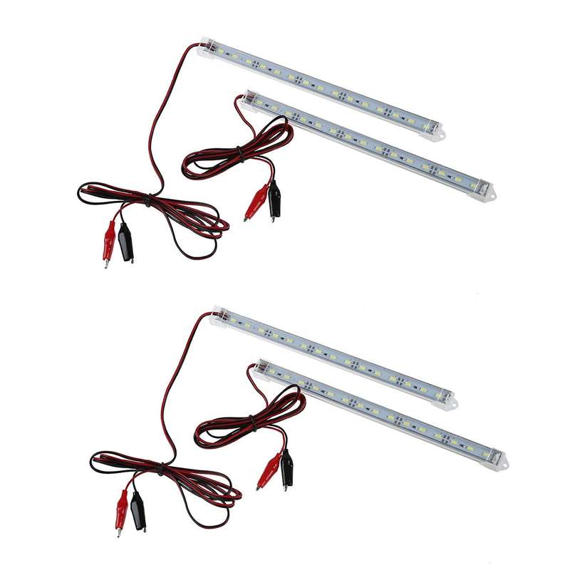 4pc 12v Car 15 Led 5630 Smd Interior Light Strip Lamp Bar