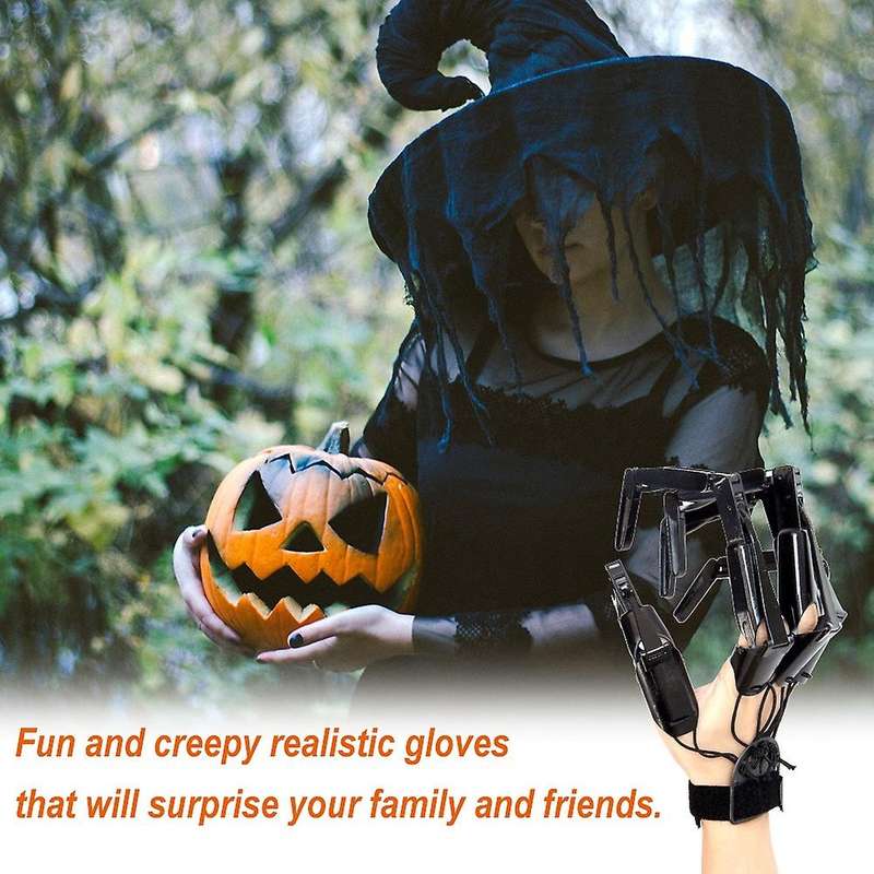 3d Articulated Fingers Extensions Halloween Finger Decoration,left