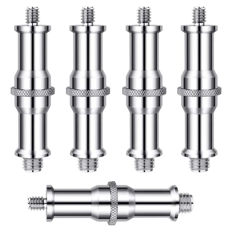 5pcs Standard 1/4 to 3/8 Inch Metal Male Convertor Threaded Screw