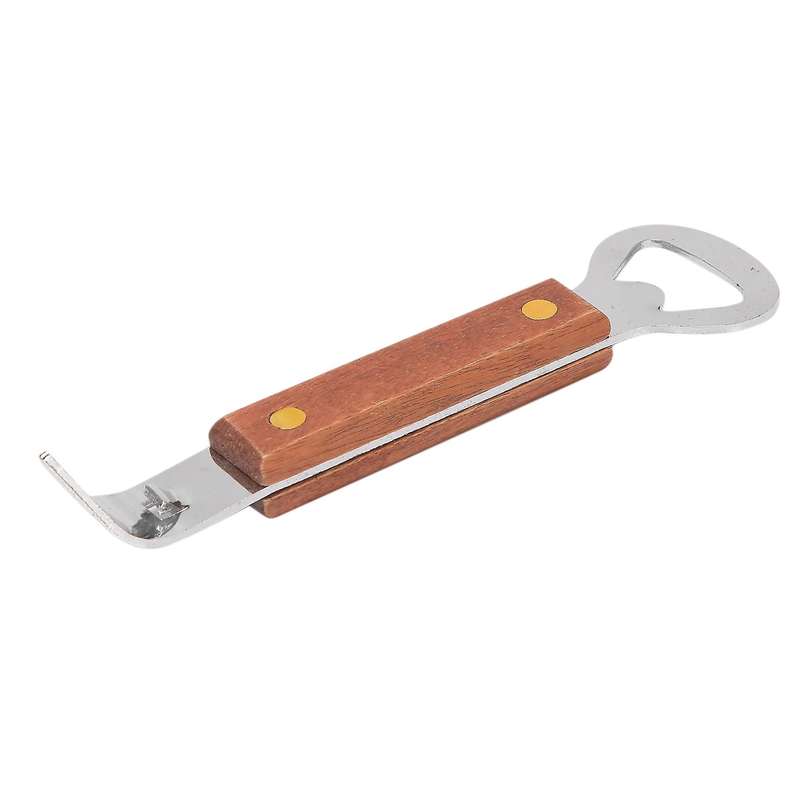7 Pieces Wooden Handle Bottle Opener with Riveted Wood Handle