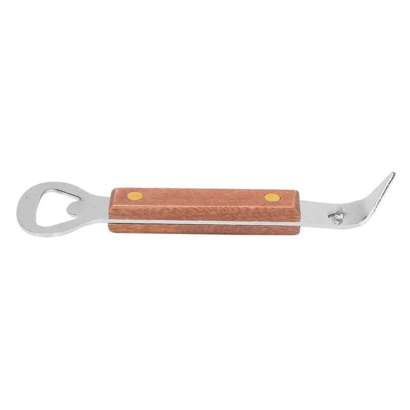 7 Pieces Wooden Handle Bottle Opener with Riveted Wood Handle