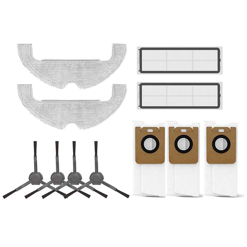 Dust Bag Mop Cloth Filter Side Brush for Dreame Bot Z10 Pro L10 Plus