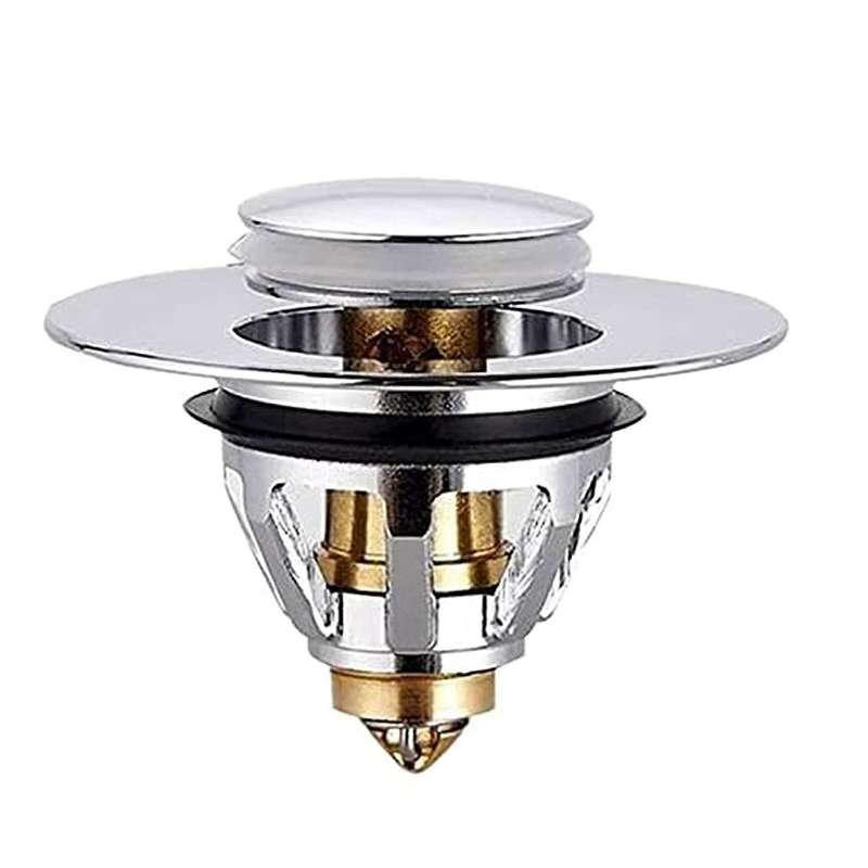 Basin Sink Waste Plug Push-in Bounce for Kitchen Bathroom and Toilet
