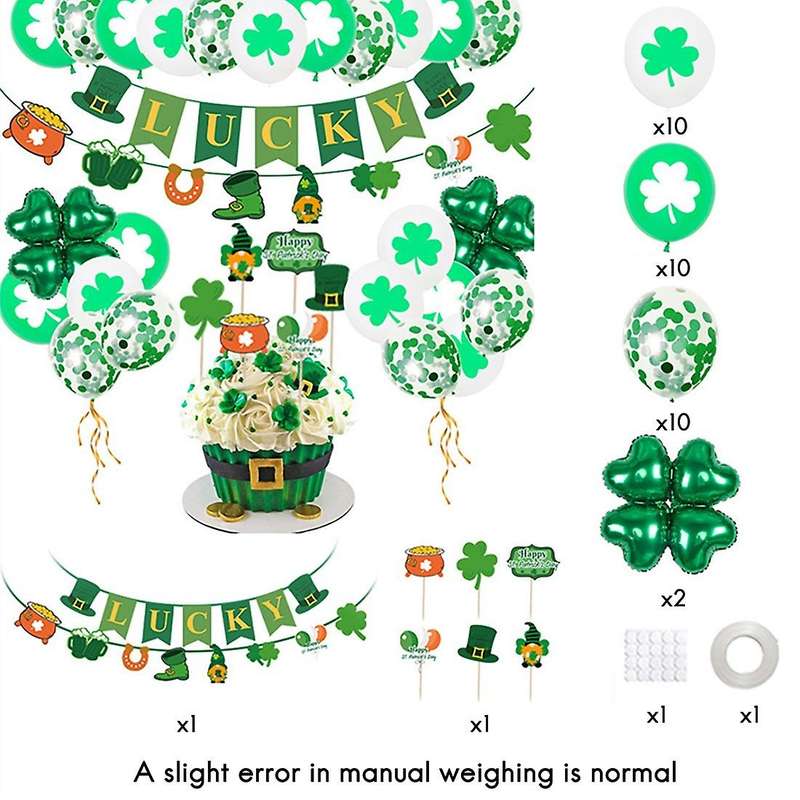 St. Patrick's Day Balloon Party Decoration and Arrangement Supplies B