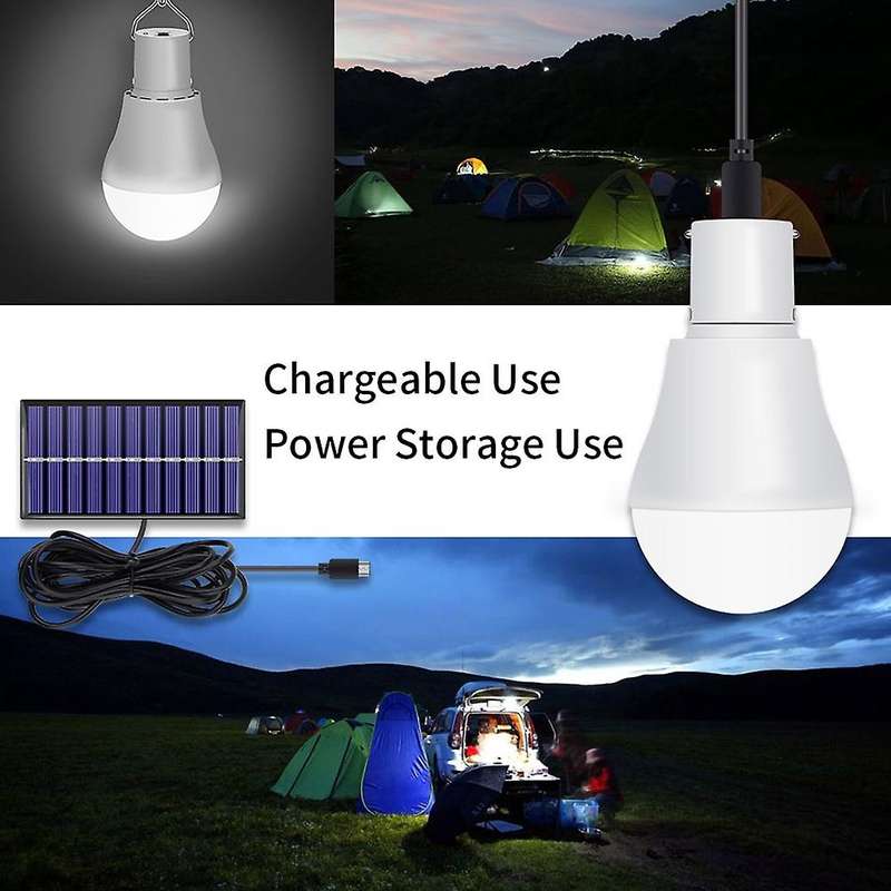 Portable Solar Light 15w Bulb Led Lamp Usb Rechargeable Solar Light
