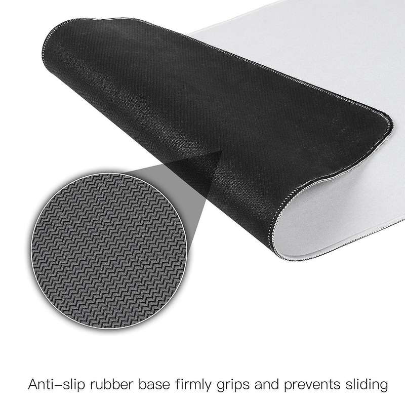 Extended Rubber Gaming Mouse Pad, for Work, Study-white Seam
