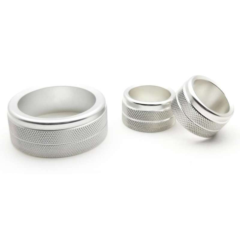 3pcs for Toyota Tundra 2014-2021 Car Ac Volume Vent Knob Ring, Silver