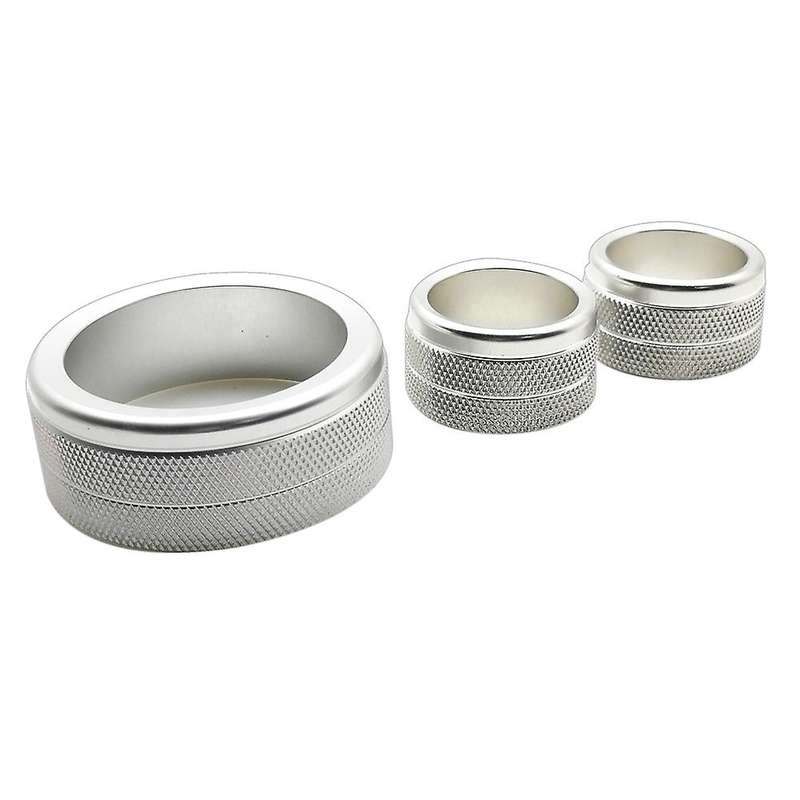 3pcs for Toyota Tundra 2014-2021 Car Ac Volume Vent Knob Ring, Silver