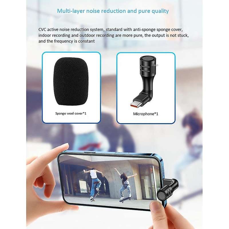 Ledistar Condenser Mic Active Noise Reduction Mic for Iphone 6/11/12