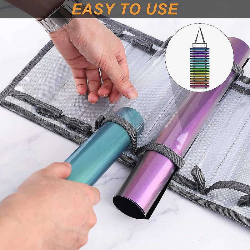 Compartments Vinyl Storage Organizer,with Door Hooks and Strap