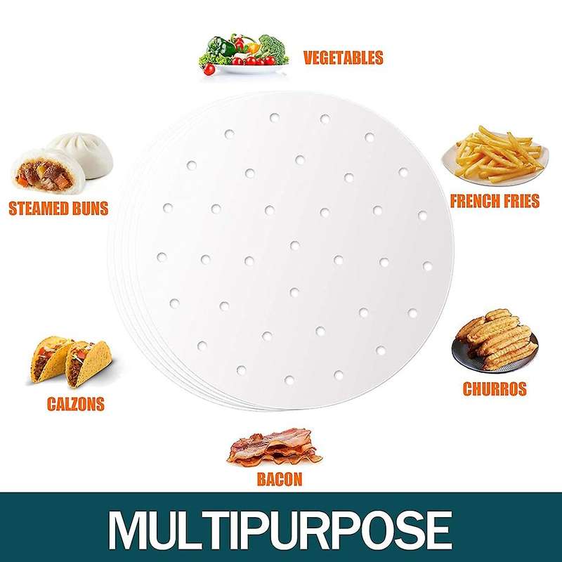 200pcs Air Fryer Liners,9 Inch Perforated Parchment Paper Sheets