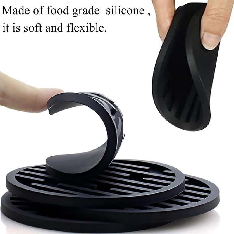 Silicone Coasters,6 Pack Round Tea Coaster Set for Protect Furniture