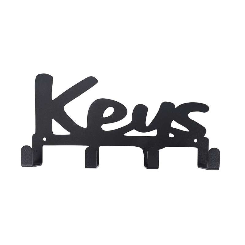 Wall Mounted Key Holder 4 Hooks, Screws and Raw Plugs Included,"keys"