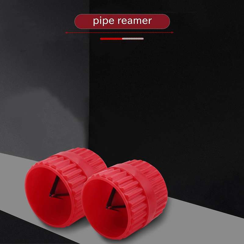 4 Pcs Copper Pipe Cleaner and Reamer Set Chamfer Tool (red+black)