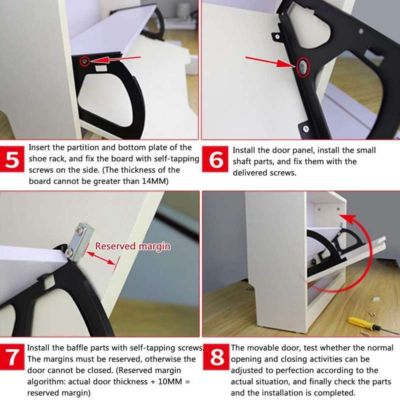 Stainless Steel Hinge Shoes Drawer Cabinet Accessories (1 Layer)