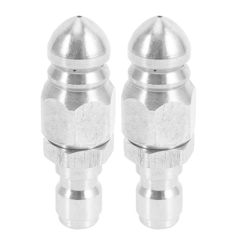 2x 1/4 Inch 5000 Psi Sewer Jetter Pressure Drain Jetter Hose Nozzle
