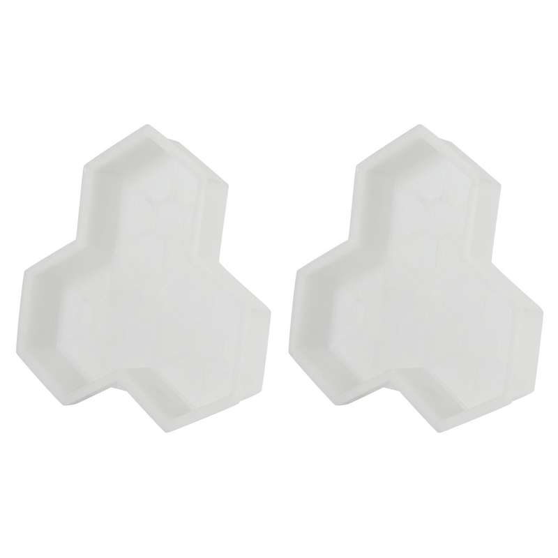 2pcs Maple Leaf Concrete Manually Plastic Stepping Stone Paving Molds