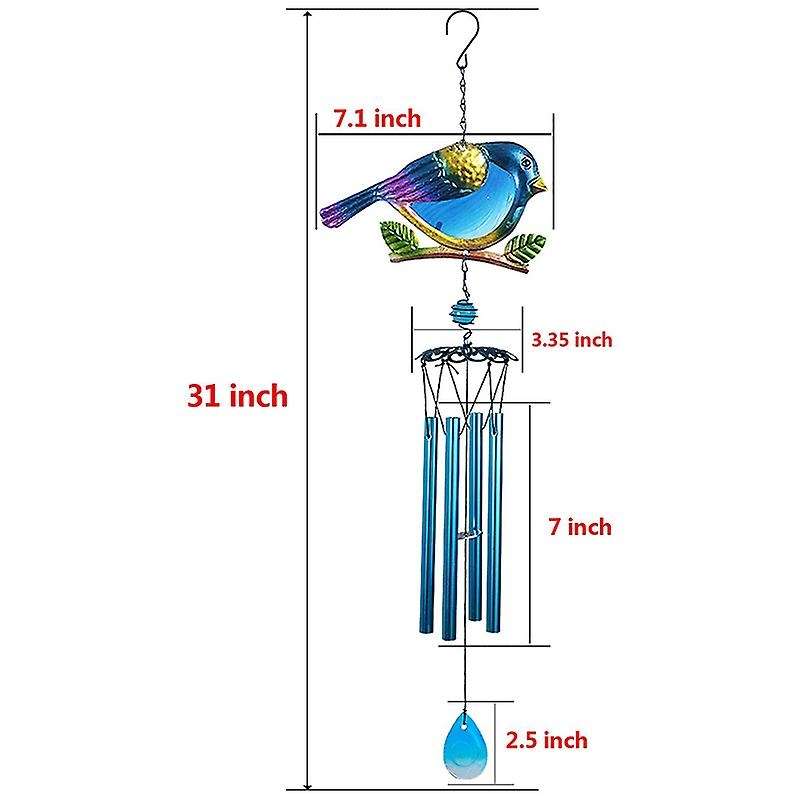 Mobile Romantic Blue Bird Wind Chimes for Festival Garden Decoration