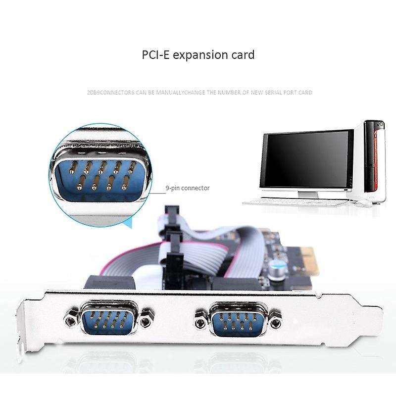 Pci-e Serial Card Desktop Computer Pcie to Com Rs232 Expansion Card