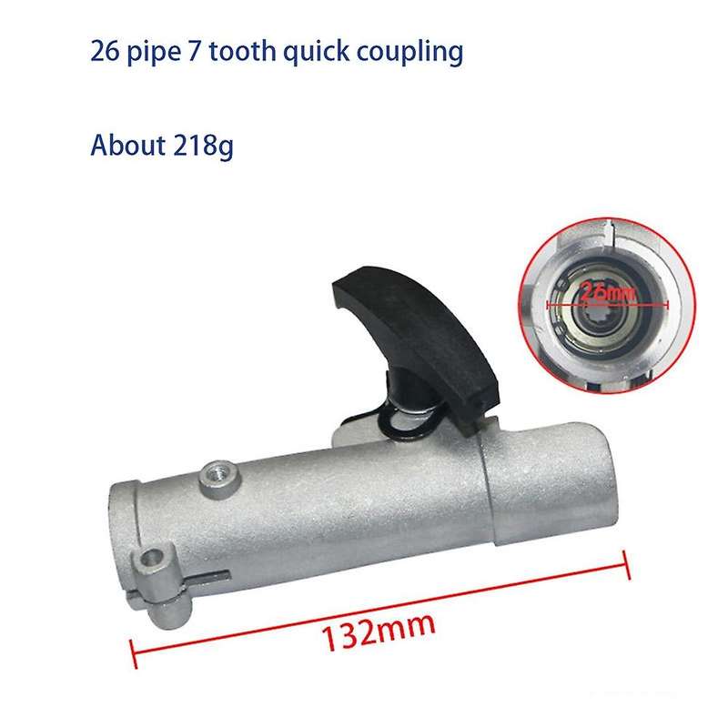 Shaft Connector Joining Clamp,lawn Mower Brush 26mm 7 Spline