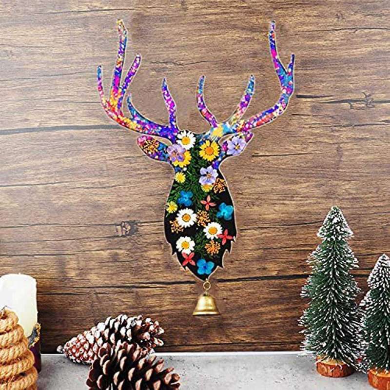 Deer Head Resin Mold Christmas Antlers Silicone Epoxy Casting