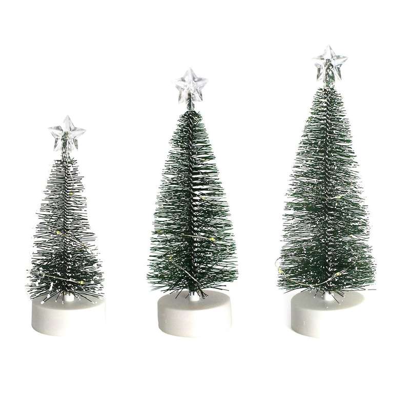 Mini Christmas Tree Cedar Desktop Christmas Tree Led Glowing