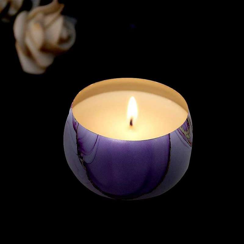 8pcs Candle Tins for Candle Making Kit Metal Candle Tin with Lids