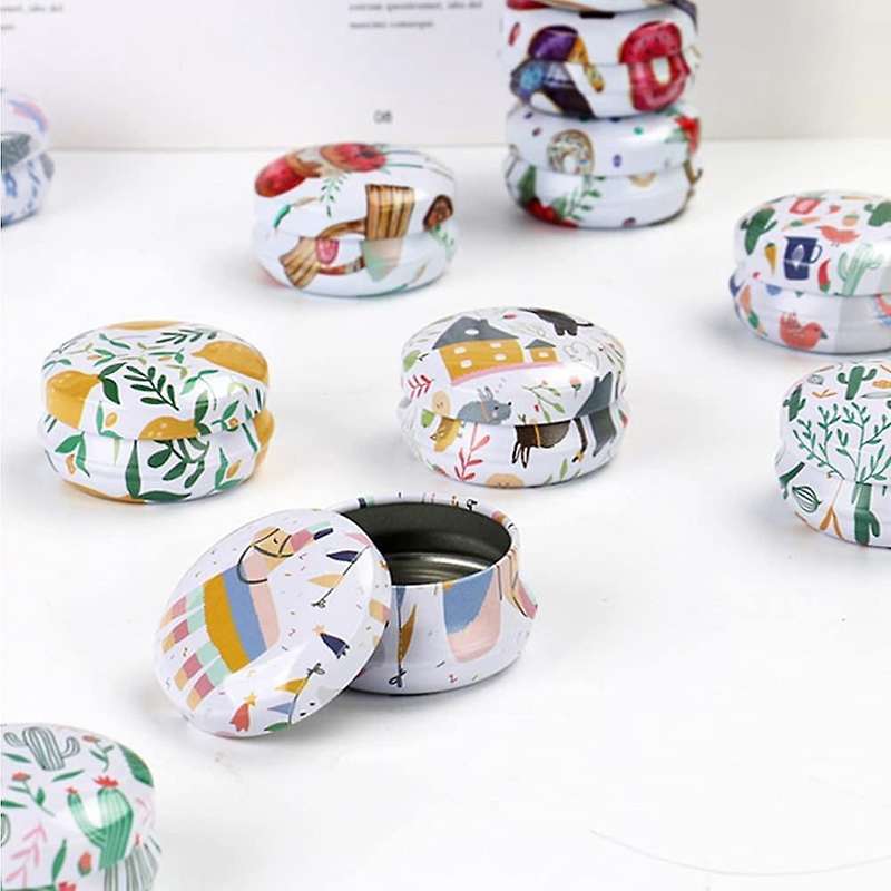 12 Pcs Tinplate Tin Jars with Lids 0.5 Oz for Making Bulk Lip Balm B