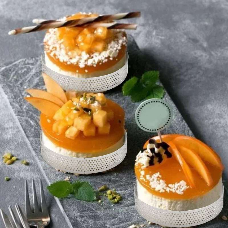 6 Pcs Stainless Steel Tartlet Mold Circle Cutter Pie Ring Cake Molds