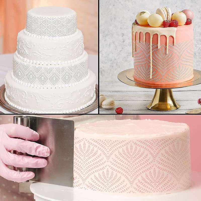 6 Plastic Cake Stencils,for Cupcakes,cookies,wedding Cake Decorations