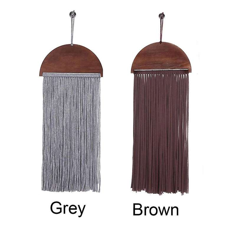 Ornament Craft Hanging Art Living Room Long Tassels Handmade-brown